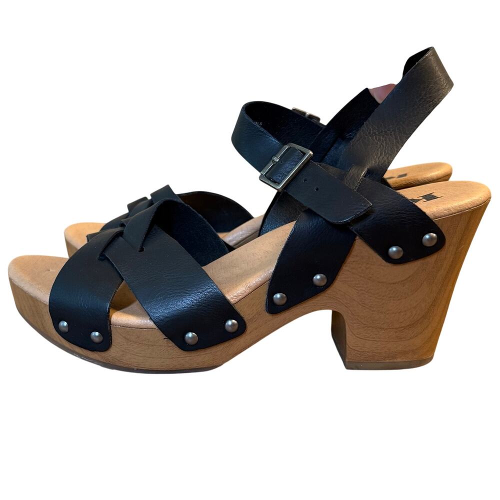 Korks Bagley Sandal Block Heel Platform Studded Strappy Retro Black Women’s US 9 - Picture 2 of 10